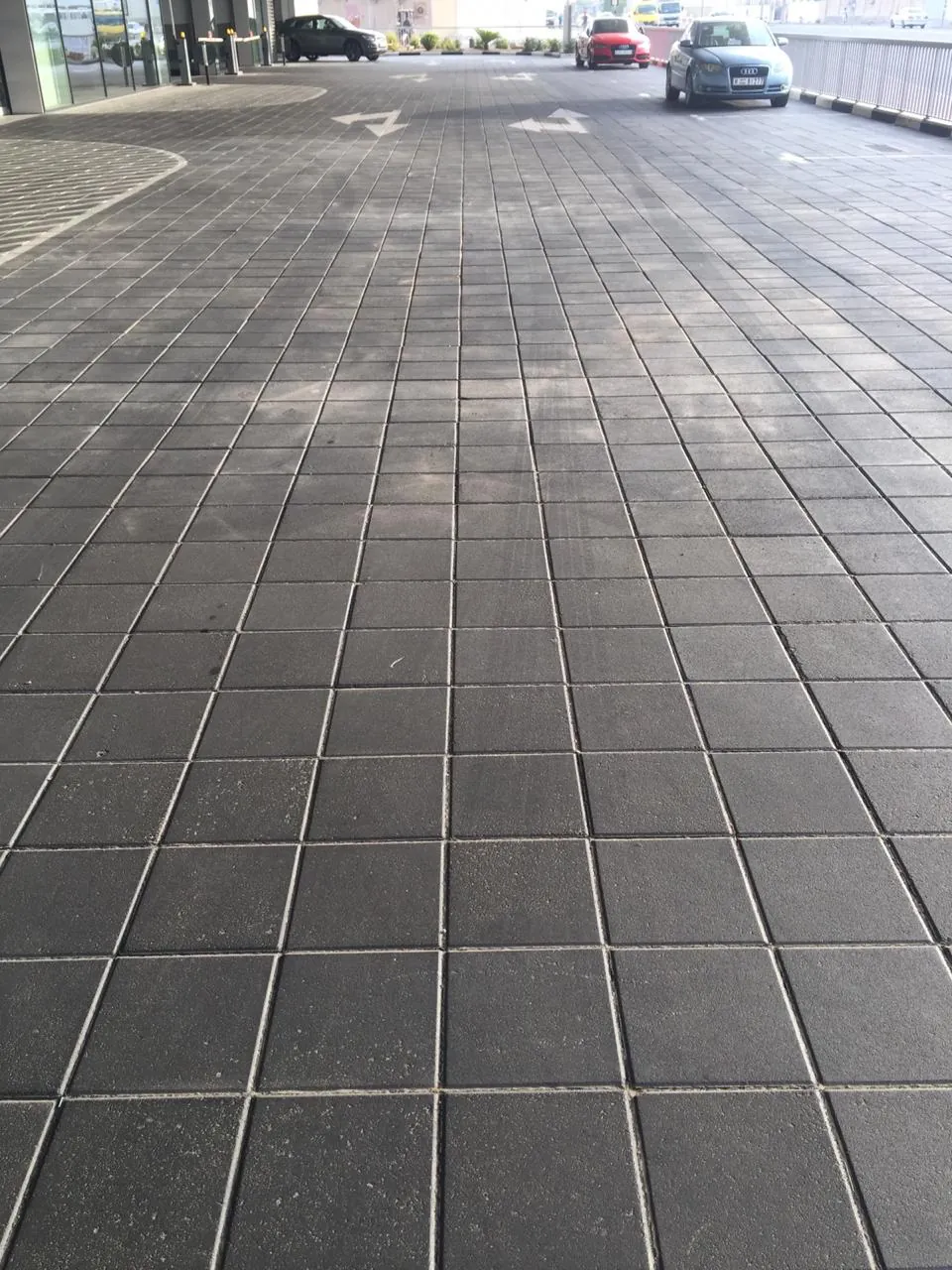 Audi service centre interlock paving rectification after