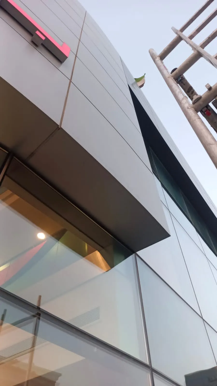 Porsche showroom cladding rectification after